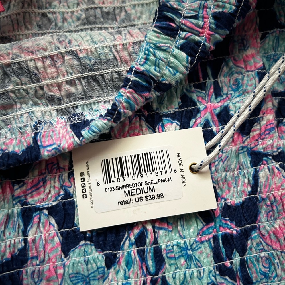 Simply Southern Pink and Blue Patterned Blouse Set - Picture 10 of 11